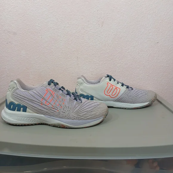 Wilson Kaos 2.0 Women's Tennis Shoes - White and Lavender Size 7.5 - Picture 3 of 10
